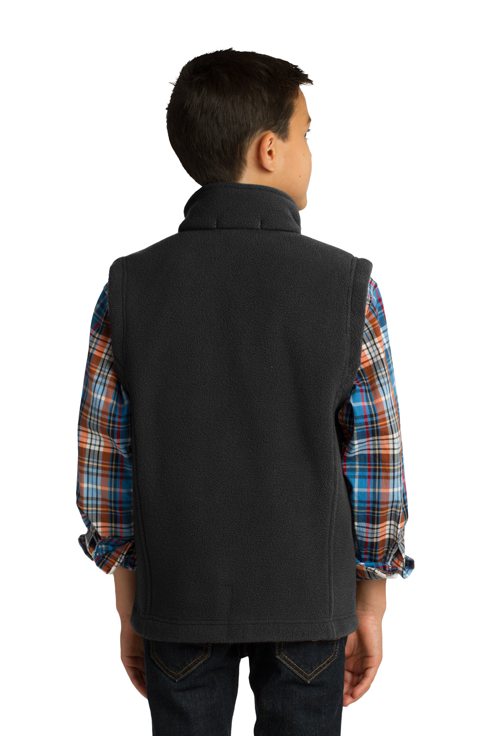Port Authority Y219 Youth Full Zip Fleece Vest Black Back