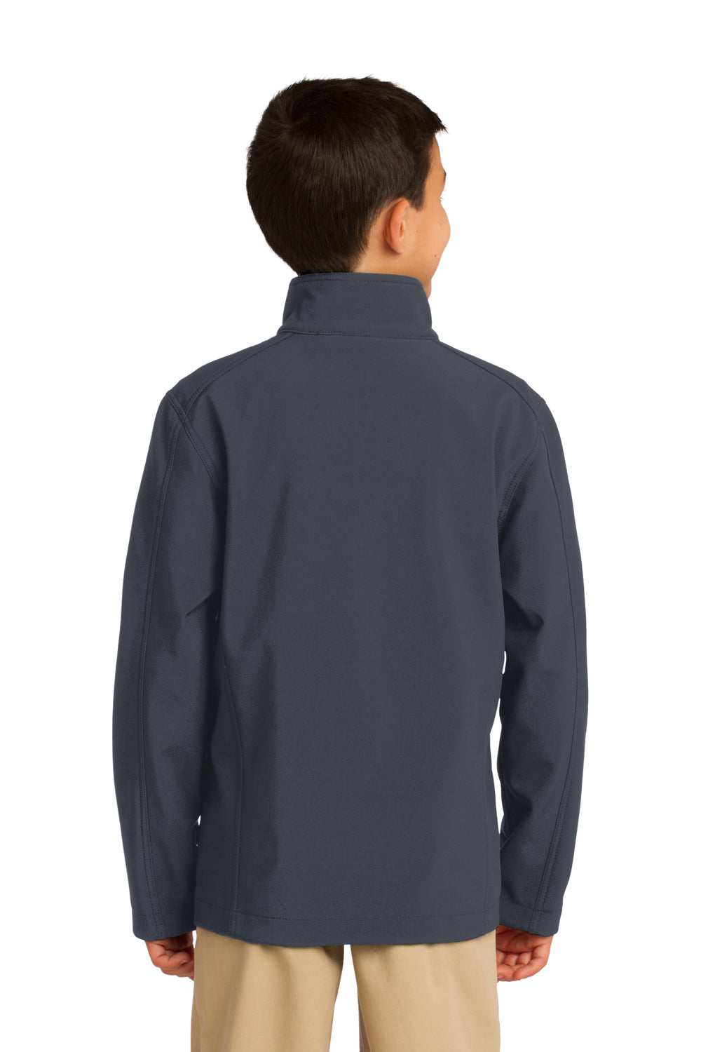 Port Authority Y317 Youth Core Wind & Water Resistant Full Zip Jacket Battleship Grey Back