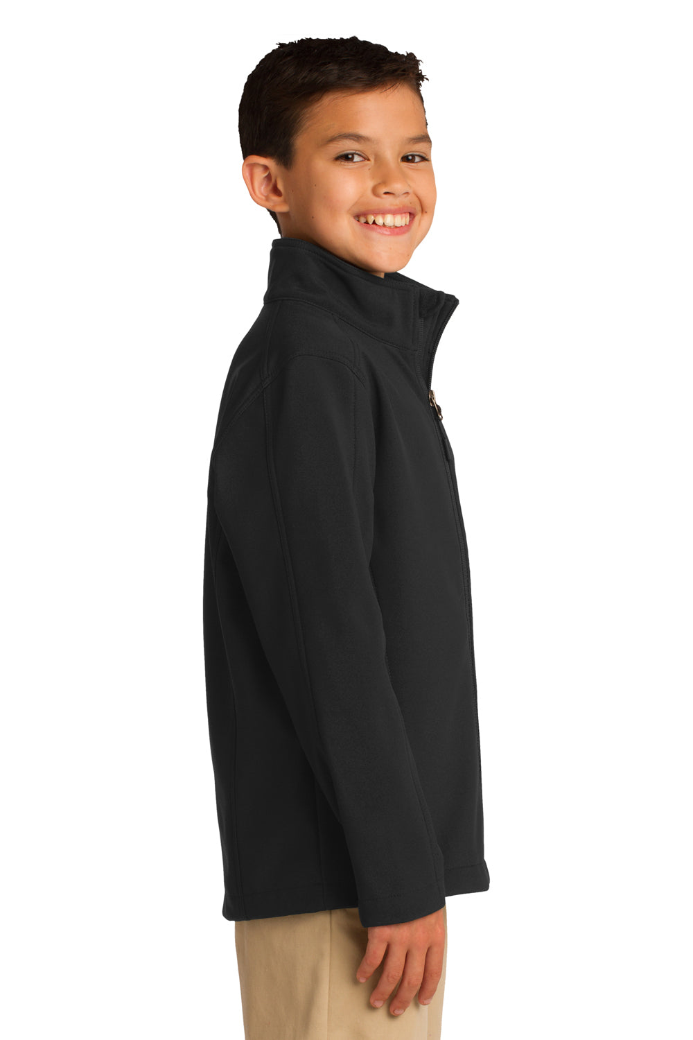 Port Authority Y317 Youth Core Wind & Water Resistant Full Zip Jacket Black Side
