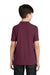 Port Authority Y500 Youth Silk Touch Wrinkle Resistant Short Sleeve Polo Shirt Burgundy Back