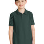 Port Authority Youth Silk Touch Wrinkle Resistant Short Sleeve Polo Shirt - Dark Green