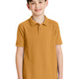 Port Authority Youth Silk Touch Wrinkle Resistant Short Sleeve Polo Shirt - Gold