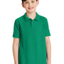 Port Authority Youth Silk Touch Wrinkle Resistant Short Sleeve Polo Shirt - Kelly Green