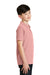 Port Authority Y500 Youth Silk Touch Wrinkle Resistant Short Sleeve Polo Shirt Light Pink Side