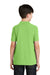 Port Authority Y500 Youth Silk Touch Wrinkle Resistant Short Sleeve Polo Shirt Lime Green Back