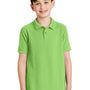 Port Authority Youth Silk Touch Wrinkle Resistant Short Sleeve Polo Shirt - Lime Green