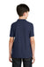 Port Authority Y500 Youth Silk Touch Wrinkle Resistant Short Sleeve Polo Shirt Navy Blue Back