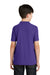 Port Authority Y500 Youth Silk Touch Wrinkle Resistant Short Sleeve Polo Shirt Purple Back
