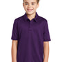 Port Authority Youth Silk Touch Performance Moisture Wicking Short Sleeve Polo Shirt - Bright Purple