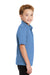 Port Authority Y540 Youth Silk Touch Performance Moisture Wicking Short Sleeve Polo Shirt Carolina Blue Side