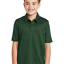 Port Authority Youth Silk Touch Performance Moisture Wicking Short Sleeve Polo Shirt - Dark Green
