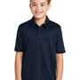 Port Authority Youth Silk Touch Performance Moisture Wicking Short Sleeve Polo Shirt - Navy Blue