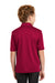 Port Authority Y540 Youth Silk Touch Performance Moisture Wicking Short Sleeve Polo Shirt Red Back