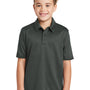 Port Authority Youth Silk Touch Performance Moisture Wicking Short Sleeve Polo Shirt - Steel Grey