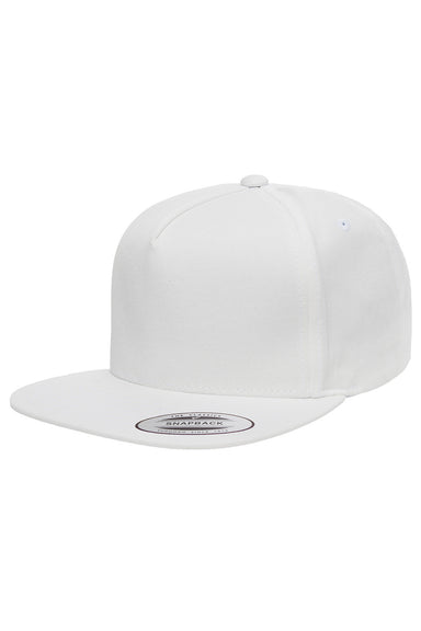 Yupoong Y6007 Mens Adjustable Hat White Front