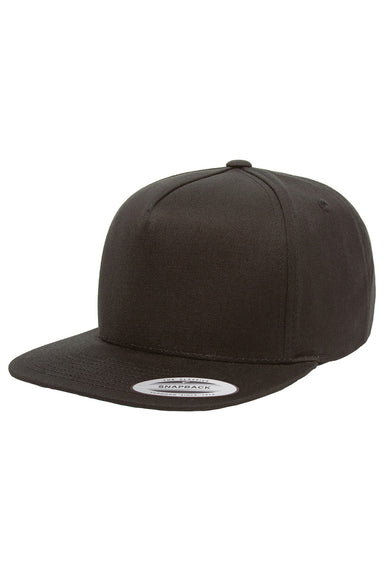 Yupoong Y6007 Mens Adjustable Hat Black Front