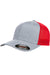 Flexfit Y6311 Mens Stretch Fit Hat Heather Grey/Red Front