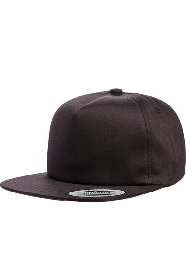 Yupoong Y6502 Mens Adjustable Hat Black Front