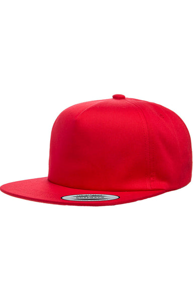 Yupoong Y6502 Mens Adjustable Hat Red Front