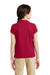 Port Authority YG503 Youth Silk Touch Wrinkle Resistant Short Sleeve Polo Shirt Red Back