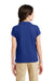 Port Authority YG503 Youth Silk Touch Wrinkle Resistant Short Sleeve Polo Shirt Royal Blue Back