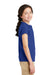 Port Authority YG503 Youth Silk Touch Wrinkle Resistant Short Sleeve Polo Shirt Royal Blue Side