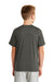 New Era YNEA200 Youth Series Performance Jersey Moisture Wicking Short Sleeve Crewneck T-Shirt Graphite Grey Back