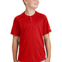 New Era Youth Diamond Era Moisture Wicking Short Sleeve Jersey - Scarlet Red