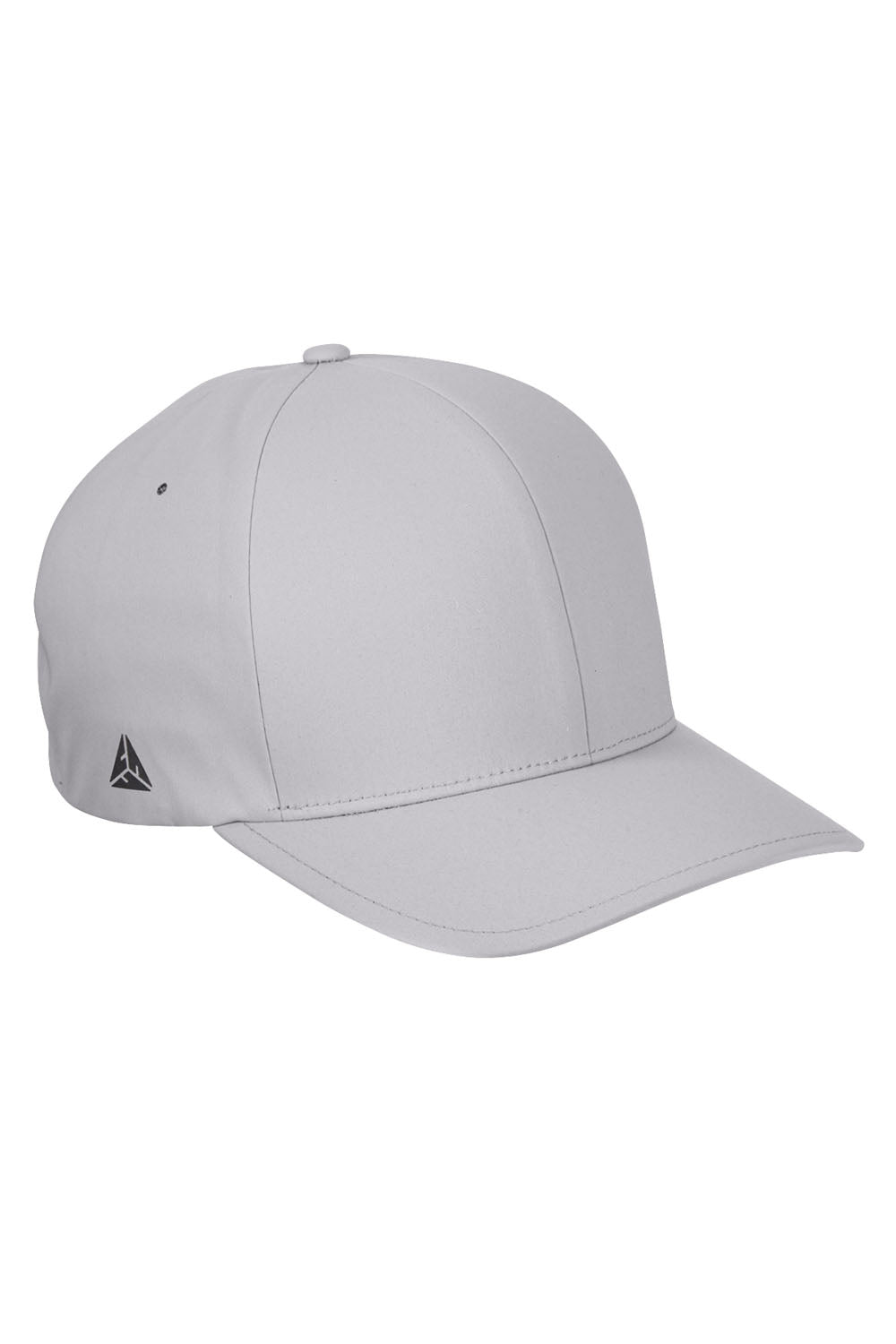 Flexfit YP180 Mens Moisture Wicking Stretch Fit Hat Silver Grey Front