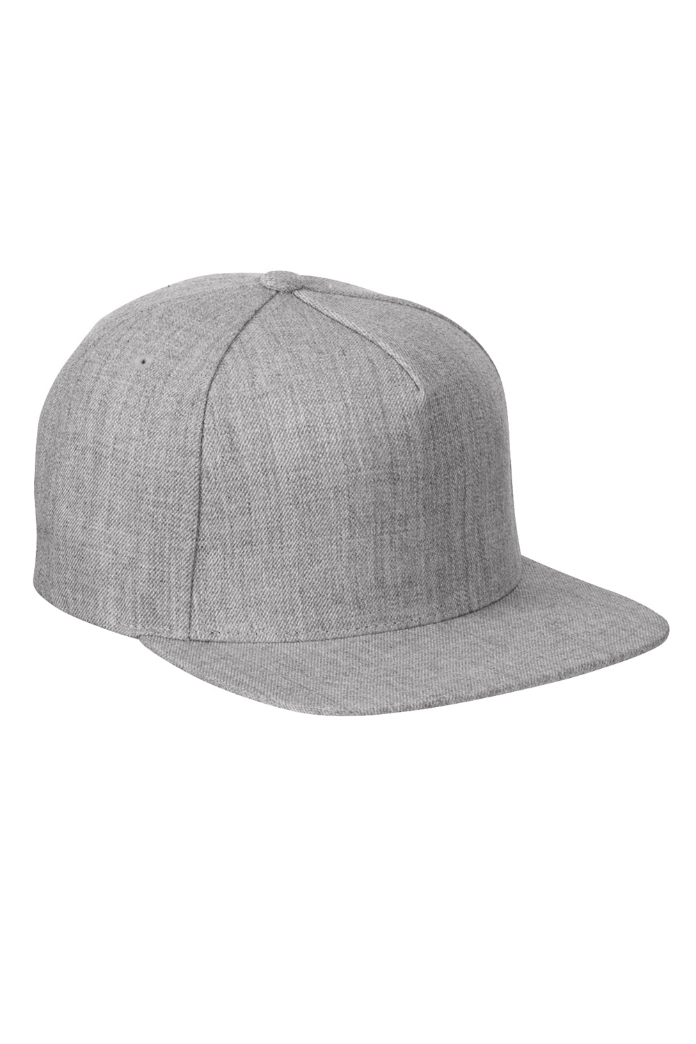 Yupoong YP5089 Mens Adjustable Hat Heather Grey Front