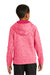 Sport-Tek YST225 Youth Electric Heather Moisture Wicking Fleece Hooded Sweatshirt Hoodie Fuchsia Pink Back