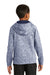 Sport-Tek YST225 Youth Electric Heather Moisture Wicking Fleece Hooded Sweatshirt Hoodie Navy Blue Back