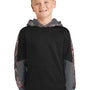 Sport-Tek Youth Sport-Wick Mineral Freeze Moisture Wicking Fleece Hooded Sweatshirt Hoodie - Black/Deep Red - Closeout
