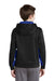 Sport-Tek YST235 Youth Sport-Wick Moisture Wicking Fleece Hooded Sweatshirt Hoodie Black/Royal Blue Back