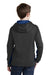 Sport-Tek YST239 Youth Sport-Wick CamoHex Moisture Wicking Fleece Hooded Sweatshirt Hoodie Black/Royal Blue Back