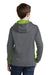 Sport-Tek YST239 Youth Sport-Wick CamoHex Moisture Wicking Fleece Hooded Sweatshirt Hoodie Dark Grey/Lime Green Back