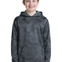 Sport-Tek Youth Sport-Wick CamoHex Moisture Wicking Fleece Hooded Sweatshirt Hoodie - Dark Smoke Grey