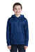 Sport-Tek YST240 Youth Sport-Wick CamoHex Moisture Wicking Fleece Hooded Sweatshirt Hoodie Royal Blue Front