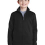 Sport-Tek Youth Sport-Wick Moisture Wicking Fleece Full Zip Sweatshirt - Black