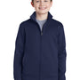 Sport-Tek Youth Sport-Wick Moisture Wicking Fleece Full Zip Sweatshirt - Navy Blue