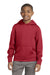 Sport-Tek YST244 Youth Sport-Wick Moisture Wicking Fleece Hooded Sweatshirt Hoodie Red Front