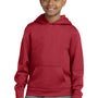 Sport-Tek Youth Sport-Wick Moisture Wicking Fleece Hooded Sweatshirt Hoodie - Deep Red