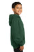Sport-Tek YST254 Youth Fleece Hooded Sweatshirt Hoodie Forest Green Side
