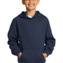 Sport-Tek Youth Shrink Resistant Fleece Hooded Sweatshirt Hoodie - True Navy Blue