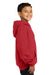 Sport-Tek YST254 Youth Fleece Hooded Sweatshirt Hoodie Red Side