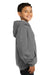 Sport-Tek YST254 Youth Fleece Hooded Sweatshirt Hoodie Heather Vintage Grey Side