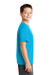 Sport-Tek YST320 Youth Tough Moisture Wicking Short Sleeve Crewneck T-Shirt Atomic Blue Side