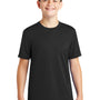 Sport-Tek Youth Tough Moisture Wicking Short Sleeve Crewneck T-Shirt - Black - Closeout
