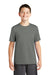 Sport-Tek YST320 Youth Tough Moisture Wicking Short Sleeve Crewneck T-Shirt Dark Grey Front