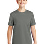 Sport-Tek Youth Tough Moisture Wicking Short Sleeve Crewneck T-Shirt - Dark Smoke Grey - Closeout